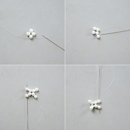 Колье с подвеской из стекла и жемчуга-3