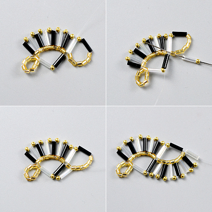 Beaded Bracelet with Bugle Beads-5