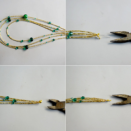 Multi Layer Necklace with Small Beads-4