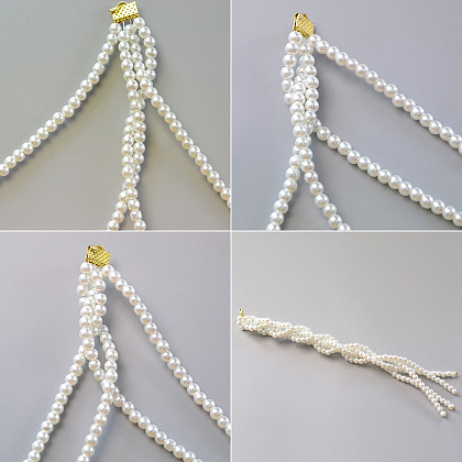 Perlenarmband mit Schleife-5