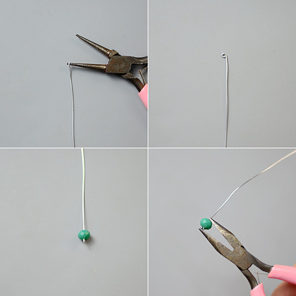 Спиральные аксессуары для волос с бусинами-3