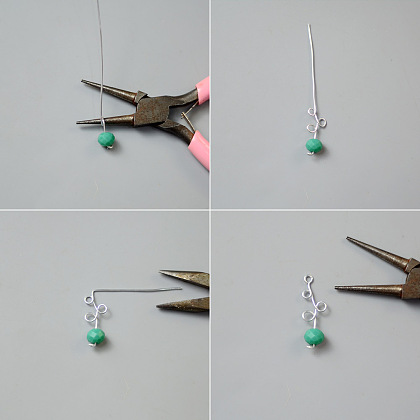 Спиральные аксессуары для волос с бусинами-4