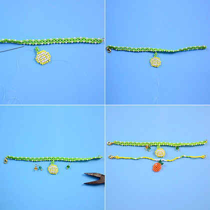 Seed Bead Fruit Bracelet-8