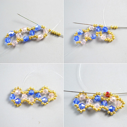 Bracelet en perles de cristal à facettes-4