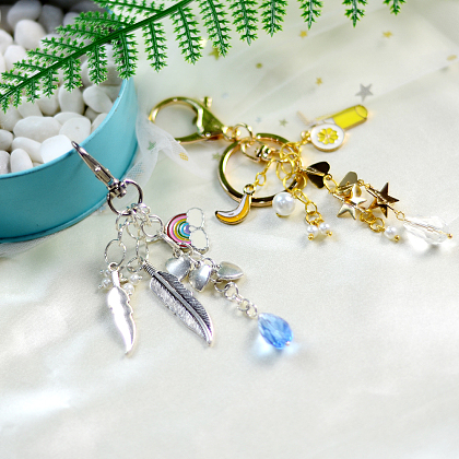 Alloy Key Chain with Pendants-1