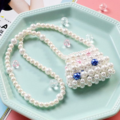 Bolso mini con cuentas de perlas-8