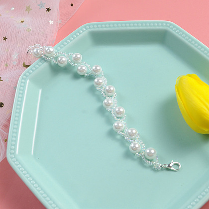 Exquisita pulsera de perlas de boda-6