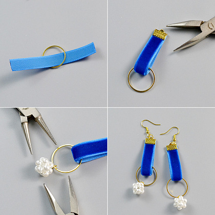 Blaue Perlenohrringe-4