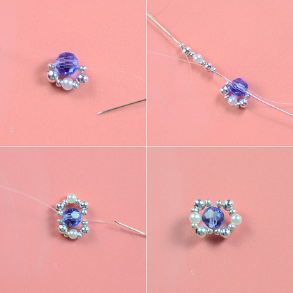 Conjunto de joyas de plata con cristal azul-3