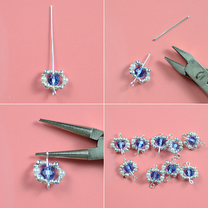Conjunto de joyas de plata con cristal azul-4