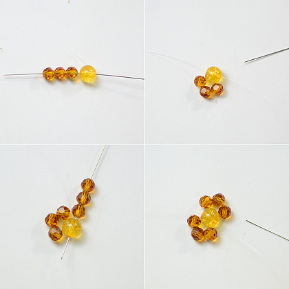 Maple Crystal Beaded Earrings-3