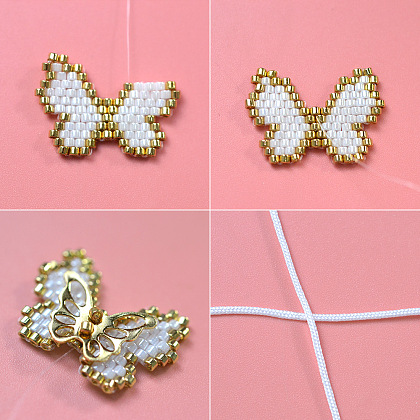 Seed Beads Butterfly Bracelet