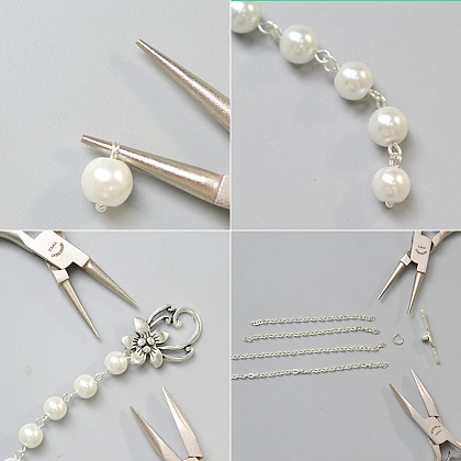Collar clásico de cadena de perlas-4