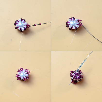 Seed Beads Bellflower Necklace-6