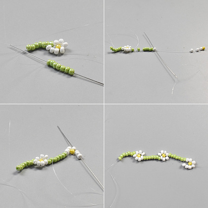 Lindo collar de flores con cuentas de semillas-4