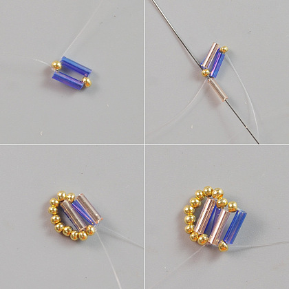 Браслет из стекляруса и бисера-3