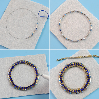 Jewel Beads Embroidery Brooch-3