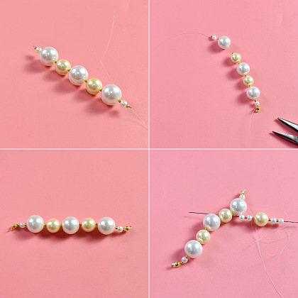 Ensemble de bijoux en perles à motif de dentelle délicate-3