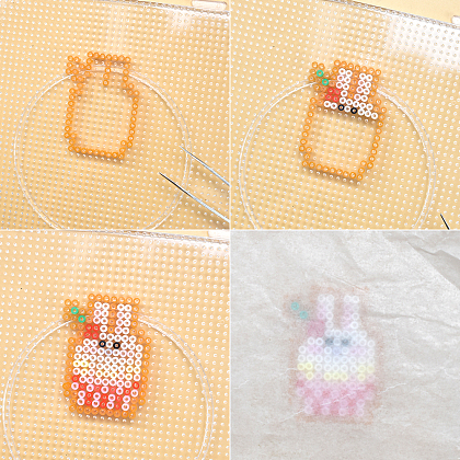 Cute Rabbit-liked Fuse Beads Key Holder-3