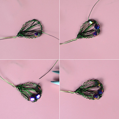Schmetterlingsförmige Saatperlen-Ohrstecker-5