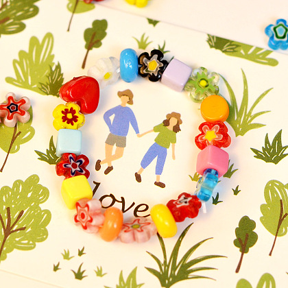 Живой браслет из различных бисера