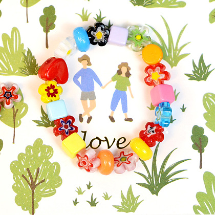 Живой браслет из различных бисера-5