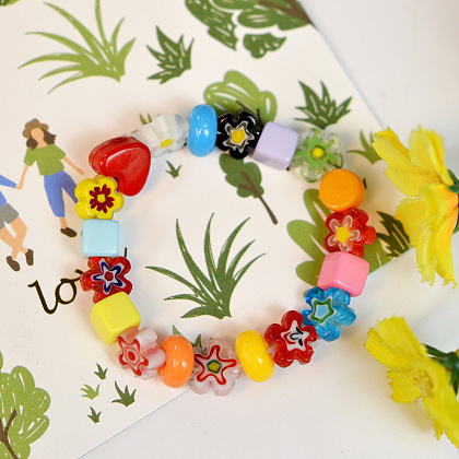 Живой браслет из различных бисера-6