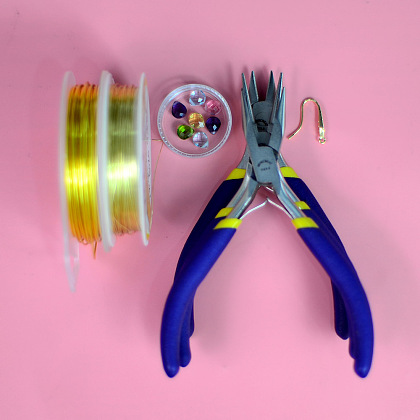 Серьги в форме сердечек с проволокой-2