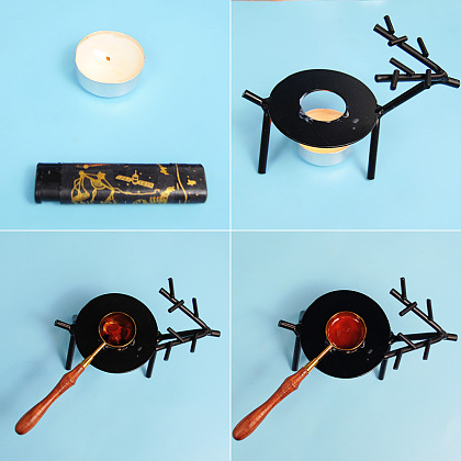 Festival Card With Decoration Made of Wax Seal-3