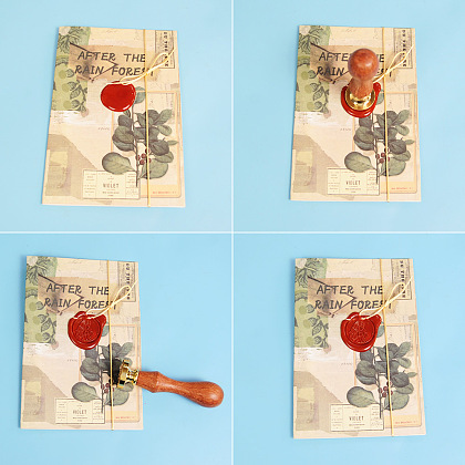 Festival Card With Decoration Made of Wax Seal-4