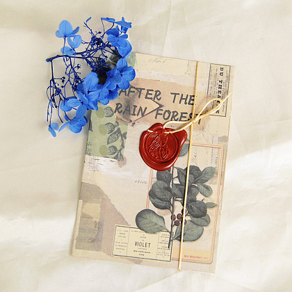 Festival Card With Decoration Made of Wax Seal-6