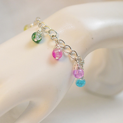 PandaHall Selected idée sur un ensemble de bijoux en perles de verre colorées-7