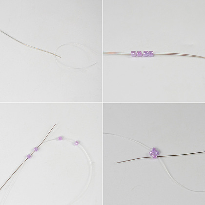 PandaHall Selected Idea on Cute Flower Shape Beaded Rings-3