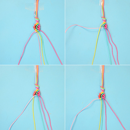 Regenbogenfarbenes geflochtenes Armband-5