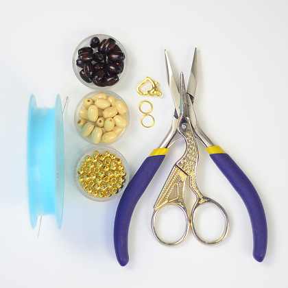 PandaHall Selected мастер-класс по изготовлению винтажного браслета с деревянными бусинами.-2