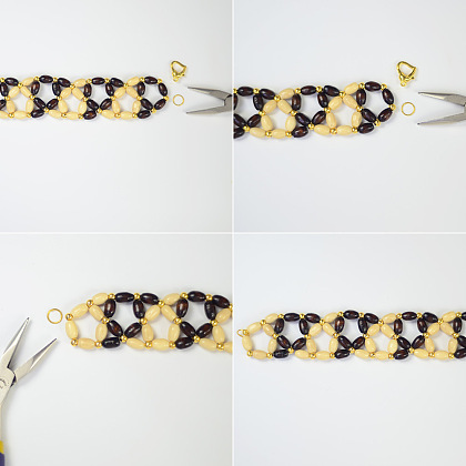 PandaHall Selected мастер-класс по изготовлению винтажного браслета с деревянными бусинами.-5