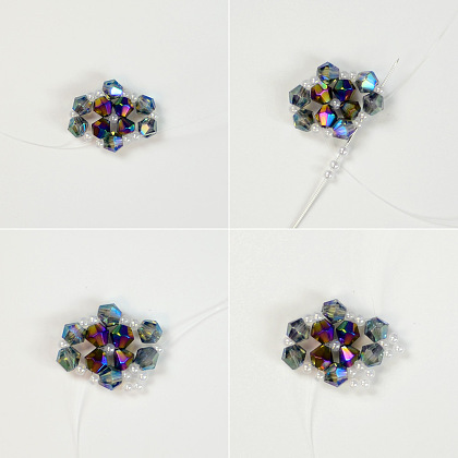 PandaHall Selected идея винтажного браслета из стеклянных бусин в форме ромба-4