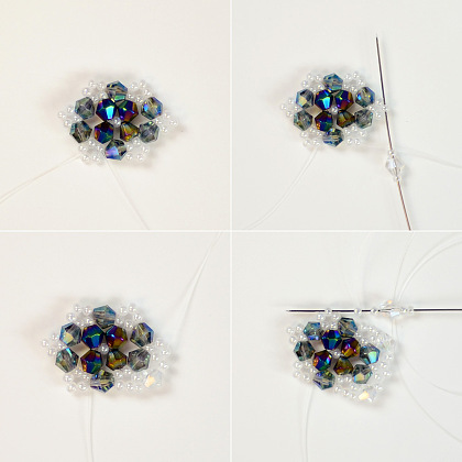 PandaHall Selected идея винтажного браслета из стеклянных бусин в форме ромба-5