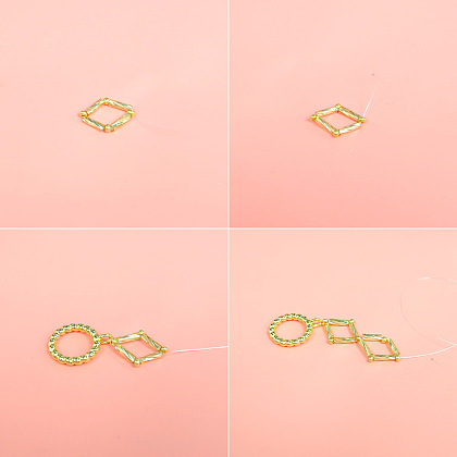 Set di gioielli geometrici con perline tubolari-3
