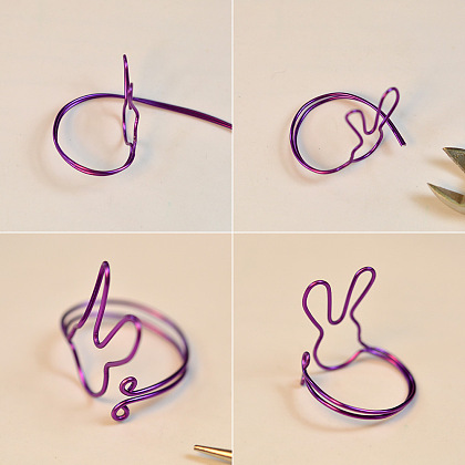 Bunny Shape Wire Wrapped Ring