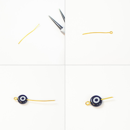 PandaHall Selected идея серег из бусин от сглаза-3