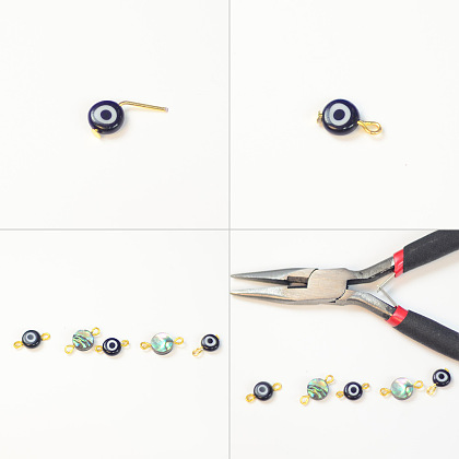 PandaHall Selected идея серег из бусин от сглаза-6