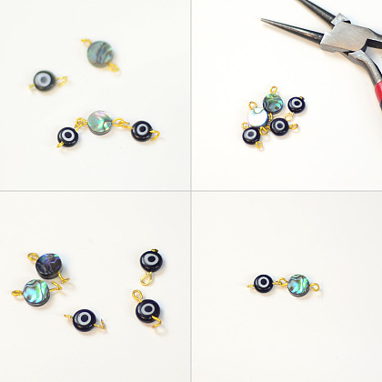 PandaHall Selected идея серег из бусин от сглаза-7