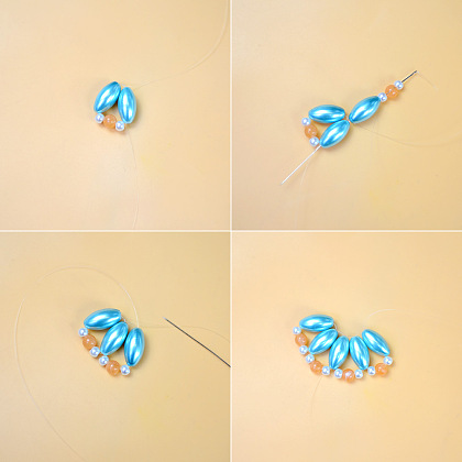 Collar de perlas en forma de flor-3