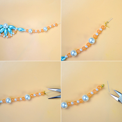 Collier de perles en forme de fleur-5