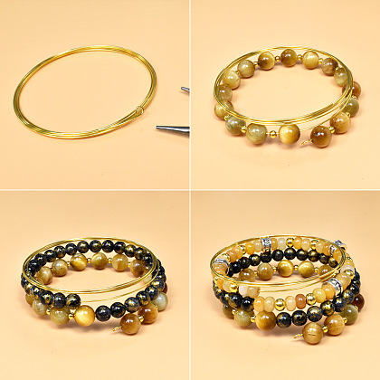 Bracelet multicouche en perles-3