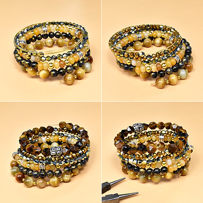 Bracelet multicouche en perles-4