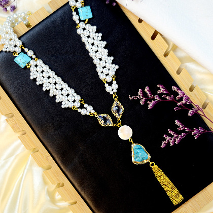 Vintage Perlenkette-8