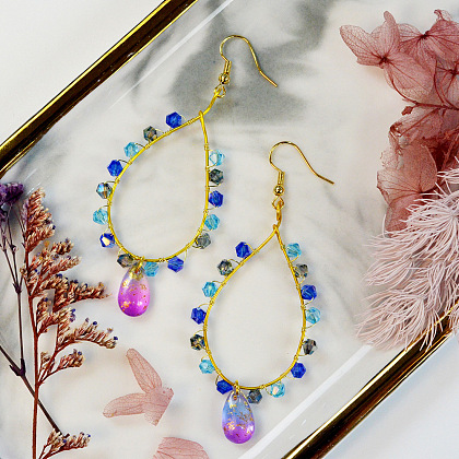 PandaHall Selected мастер-класс по изготовлению серег-каплевидной подвески с обмоткой