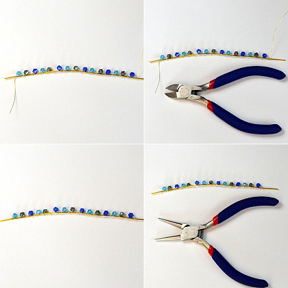 PandaHall Selected мастер-класс по изготовлению серег-каплевидной подвески с обмоткой-5